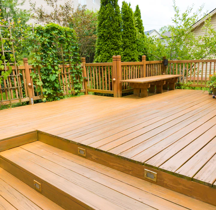 newly installed deck